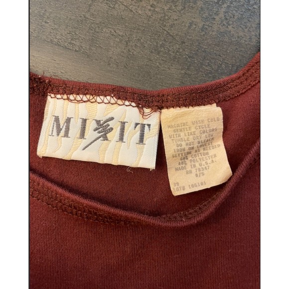 Mixit Vintage 90's Tank Dress Side Slit-Brown - Picture 10 of 10